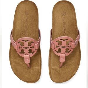 TORY BURCH Miller Cloud Sandal Pink Magnolia Natural size 6 women